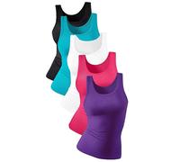 Petite Fleur Pack of 5 Double Rib Vests Brights Multi