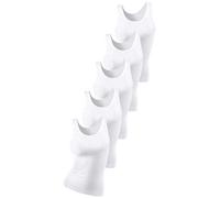 Petite Fleur Pack of 5 Double Rib Vests White