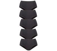 Petite Fleur Pack of 5 High Waist Briefs 5 X Black