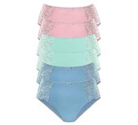 Petite Fleur Pack of 6 Midi Briefs Blue