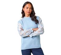Petite Floral Print 2 in 1 Knit Jumper Roman Light Blue 16