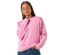 Petite Fringe Shoulder Knit Jumper Roman Pink 18