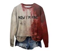 Petite Jumpers Ladies White Sweatshirt Work Jumpers Gym Tops for Women Uk Brown Going out Top Halloween Ghost Clothes Medieval Costume Autumn Clothing