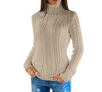 Petite Jumpers Turtleneck Sweater Women Winter Knitted Wool Knit Bottom Female Long Sleeve Thick Loose Pullover Womens Jumpers Size 18 Sales Essentials Hoodie Plus Size Christmas Sweater Women