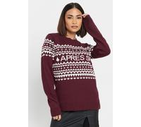 Petite Knitted Slogan Jumper PixieGirl Red 6-8