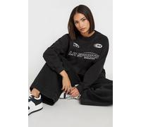 PixieGirl Black 'La Sports' Slogan Sweatshirt Petite
