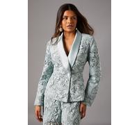 Petite Lace Double Breasted Blazer With Satin Lapel Coast Blue 10