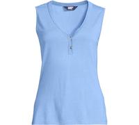Petite Linen Blend Sleeveless Top lands end Pale Blue 16-18