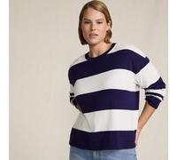 Petite Long Sleeve Mariner Crew Neck Top lands end Navy 24-26