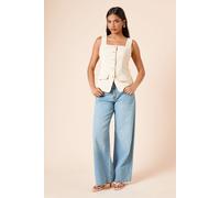 Petite Longline Button Through Waistcoat Dorothy Perkins Butter 20