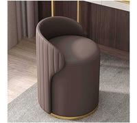 Petite Makeup Chair with Backrest, Soft Leather Padded Vanity Stool, Stylish Dining Chair for Living Room, Bedroom, and Dressing Table - Comfortable and Chic