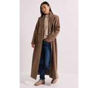 Petite Maxi Length Double Breasted Coat Dorothy Perkins Oatmeal 12