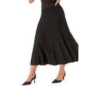 Petite Metallic Knit Midi Skirt Roman Black 8