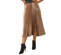 Petite Metallic Pleated Skirt Roman Bronze 18