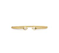 Petite Modern Renaissance® Pear Cablespira® Bracelet In 18ct Yellow Gold With Diamonds, 2.6mm - Size Medium