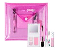 Petite 'n Pretty "Amazon Exclusive" Glow Basics Natural Makeup Starter Gift Set for Kids, Tweens & Teens for Eyes, Cheeks & Lips- Clean, Non Toxic