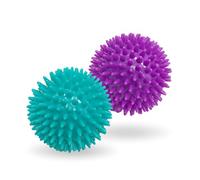 Petite Paws Spiky Dog Ball 3 Inch Squeaky Toy for Small - Medium Dogs Aggressive Chewers Puppy Teething Toys Dog Spike Ball for Training and Teeth Cleaning - 2 Pack