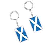 Petite Pine 2 Packs Scotland Flag Keychains, Acrylic Scottish Keyring Keychain Scotland
