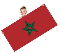 Petite Pine 28×56 inch Morocco Beach Towel,72×142 CM Large Moroccan Flag Soft Microfiber Sand Free Towel,Lightweight Thin Quick Dry Towels for Sport Travel Pool