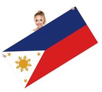 Petite Pine 28×56 inch Philippines Beach Towel,72×142 CM Large Filipino Flag Soft Microfiber Sand Free Towel,Lightweight Thin Quick Dry Towels for Sport Travel Pool