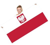 Petite Pine 28×56 inch Poland Beach Towel,72×142 CM Large Polish Flag Soft Microfiber Sand Free Towel,Lightweight Thin Quick Dry Towels for Sport Travel Pool