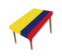 Petite Pine 60×82 Inch Rectangle Colombia Flag Polyester Tablecloth,Large 5×6.8 FT Colombian Runner Decoration,Table colth Cover For Outdoor Picnic Kitchen Dining Home Decor Holiday Camping