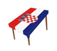 Petite Pine 60×82 Inch Rectangle Croatia Flag Polyester Tablecloth,Large 5×6.8 FT Croatian Runner Decoration,Table colth Cover For Outdoor Picnic Kitchen Dining Home Decor Holiday Camping