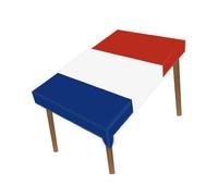 Petite Pine 60×82 Inch Rectangle France Flag Polyester Tablecloth,Large 5×6.8 FT French Runner Decoration,Table colth Cover For Outdoor Picnic Kitchen Dining Home Decor Holiday Camping