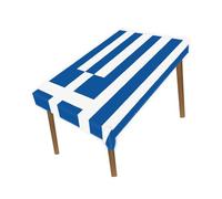 Petite Pine 60×82 Inch Rectangle Greece Flag Polyester Tablecloth,Large 5×6.8 FT Greek Runner Decoration,Table colth Cover For Outdoor Picnic Kitchen Dining Home Decor Holiday Camping