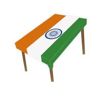 Petite Pine 60×82 Inch Rectangle India Flag Polyester Tablecloth,Large 5×6.8 FT Indian Runner Decoration,Table colth Cover For Outdoor Picnic Kitchen Dining Home Decor Holiday Camping