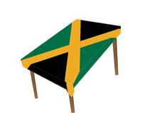 Petite Pine 60×82 Inch Rectangle Jamaica Flag Polyester Tablecloth,Large 5×6.8 FT Jamaican Runner Decoration,Table colth Cover For Outdoor Picnic Kitchen Dining Home Decor Holiday Camping