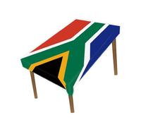 Petite Pine 60×82 Inch Rectangle South Africa Flag Polyester Tablecloth,Large 5×6.8 FT South African Runner Decoration,Table colth Cover For Outdoor Picnic Kitchen Dining Home Decor Holiday Camping