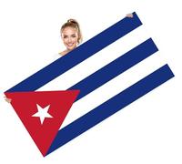 Petite Pine 72 x 142 cm Cuba Towel, 28 x 56 Inch Large Cuban Flag Soft Microfibre Sand Free Towel, Lightweight Thin Quick-Drying Towels for Sports Travel Pool Towel Cuba