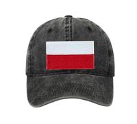 Petite Pine Poland Baseball Cap with Washed Cotton Fabric, Hat with Embroidered Polish Patch, Sun Hat, Adjustable Baseball Cap for Unisex Men Women Teens Washed Baseball Cap Poland