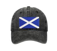 Petite Pine Scotland Baseball Cap with Washed Cotton Fabric, Hat with Embroidered Scottish Patch, Sun Hat, Adjustable Baseball Cap for Unisex Men Women Teens Washed Baseball Cap Scotland