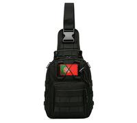 Petite Pine Tactical Sling Bag with Portugal Flag Patch, Single Shoulder Chest Daypack Backpack Portuguese Patches