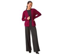 Petite Plain Stretch Cardigan Roman Magenta 12