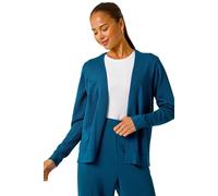 Petite Plain Stretch Cardigan Roman Teal 10