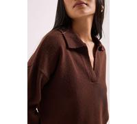 Petite Polo Collared Jumper Dorothy Perkins Chocolate L