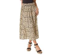 Petite Printed Tiered Skirt Roman Black 18
