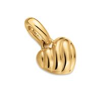 Petite Puffy Cable Heart Enhancer In 18ct Yellow Gold