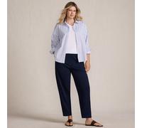 Petite Sport Knit Barrel Leg Trousers, High Waisted lands end Dark Navy 14-16R
