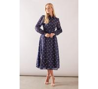Petite Spot Organza Shirt Midi Dress Wallis Ivory 12