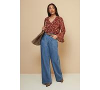 Petite Spot Ruffle Blouse Wallis Ginger 14