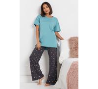 PixieGirl Petite Blue Star Print Short Sleeve Pyjama Set Petite