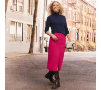 Petite Stretch Cord Midi Skirt lands end Pink 14