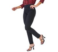 Roman Originals Jeggings for Women UK Jean Ladies Stretchy Trousers Denim Leggings High Waist Rise Pull On Skinny Straight Leg Cotton Pants Smart Casual - Petite Jet Black (28 inch) - Size 10