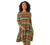 Petite Stripe A-Line Dress Roman Blue 8