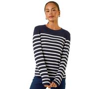 Petite Stripe Knitted Jumper Roman Navy 16
