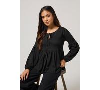 Petite Tie Smock Top PixieGirl Black 12